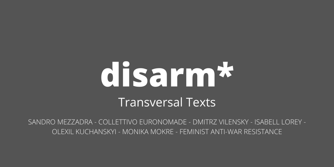 Disarm* – Transversal texts